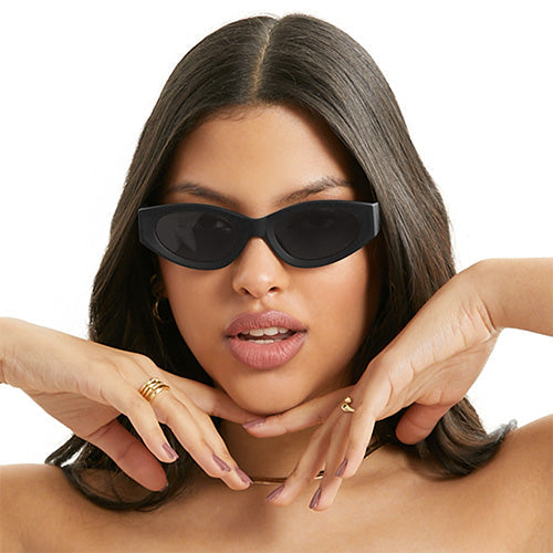 Black Mini Cat-eye Sunglasses