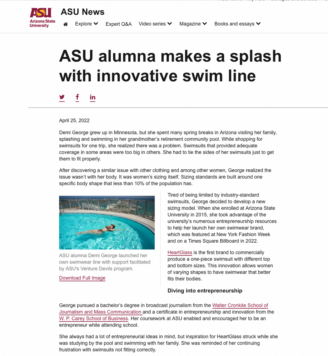 ASU alumna makes a splash with innovative swim line