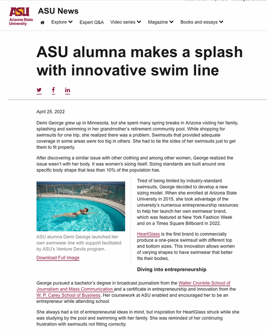 ASU alumna makes a splash with innovative swim line