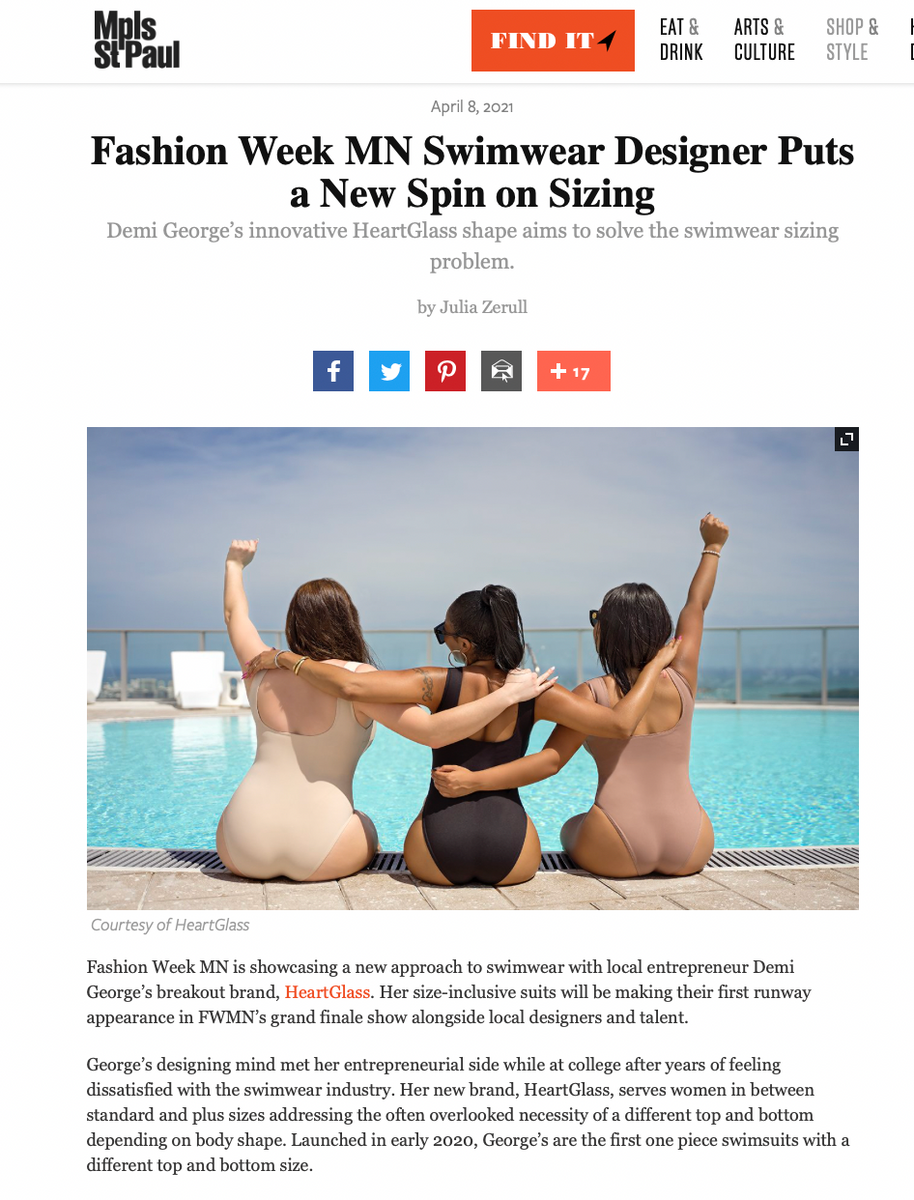 Fashion Week MN Swimwear Designer Puts a New Spin on Sizing HeartGlass