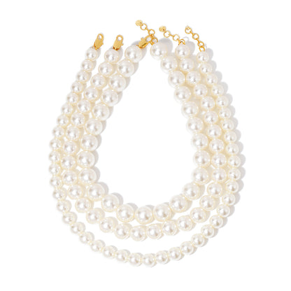 Chunky Three Piece Pearl Necklace