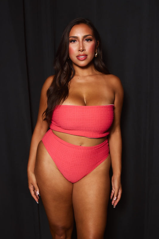 Oriental Strapless High Waist Bikini