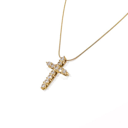 Hannah Diamond Cross Waterproof Necklace