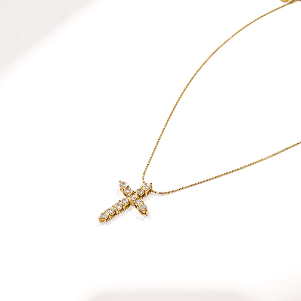 Hannah Diamond Cross Waterproof Necklace