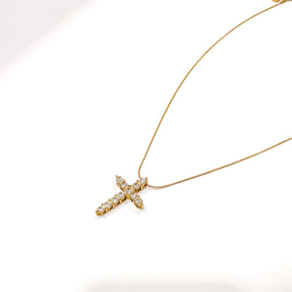 Hannah Diamond Cross Waterproof Necklace