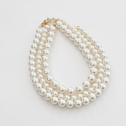 Chunky Three Piece Pearl Necklace
